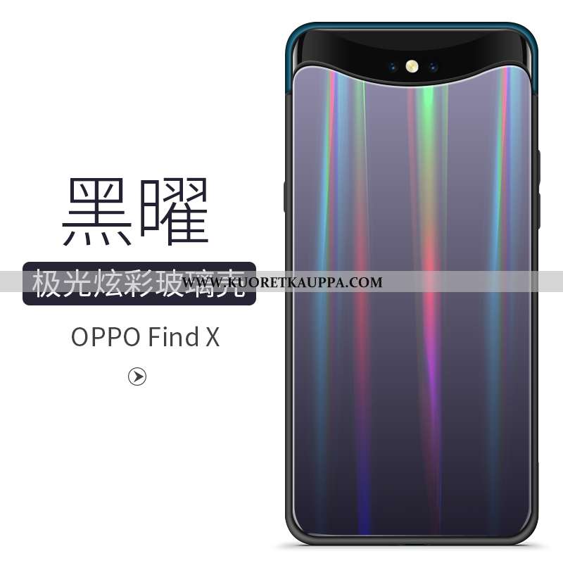 Kuori Oppo Find X, Kuoret Oppo Find X, Kotelo Oppo Find X Lasi Suuntaus Kaltevuus Punainen