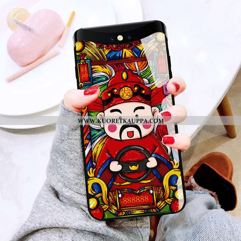 Kuori Oppo Find X, Kuoret Oppo Find X, Kotelo Oppo Find X Persoonallisuus Luova Kova Musta Mustat