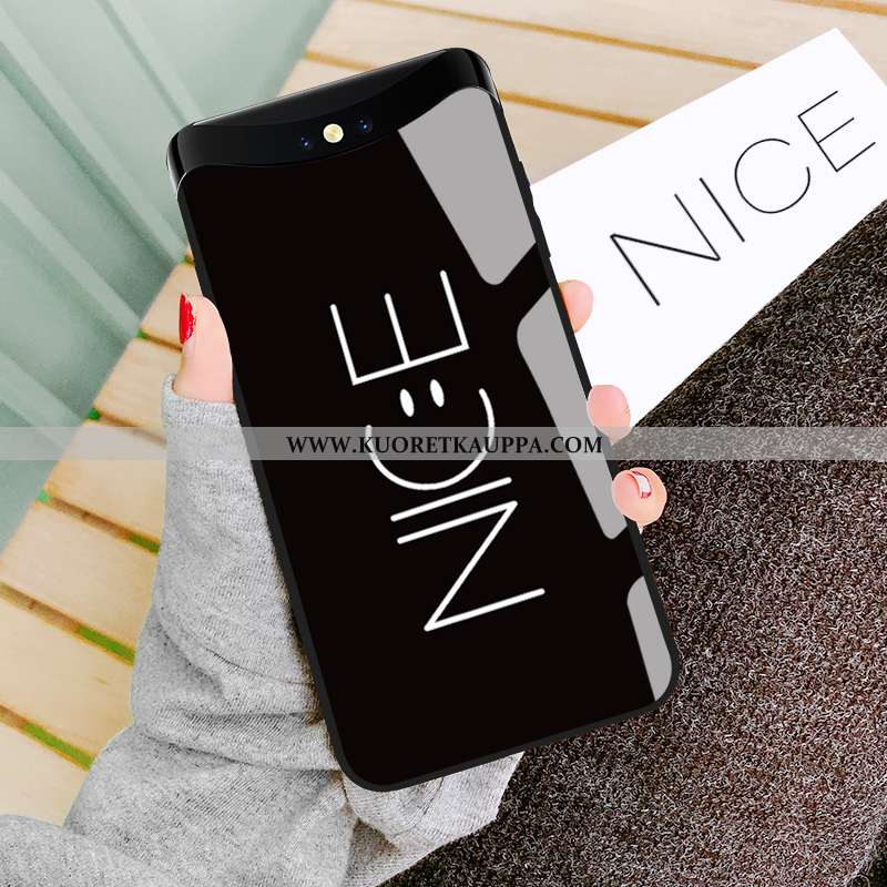 Kuori Oppo Find X, Kuoret Oppo Find X, Kotelo Oppo Find X Persoonallisuus Luova Kova Musta Mustat