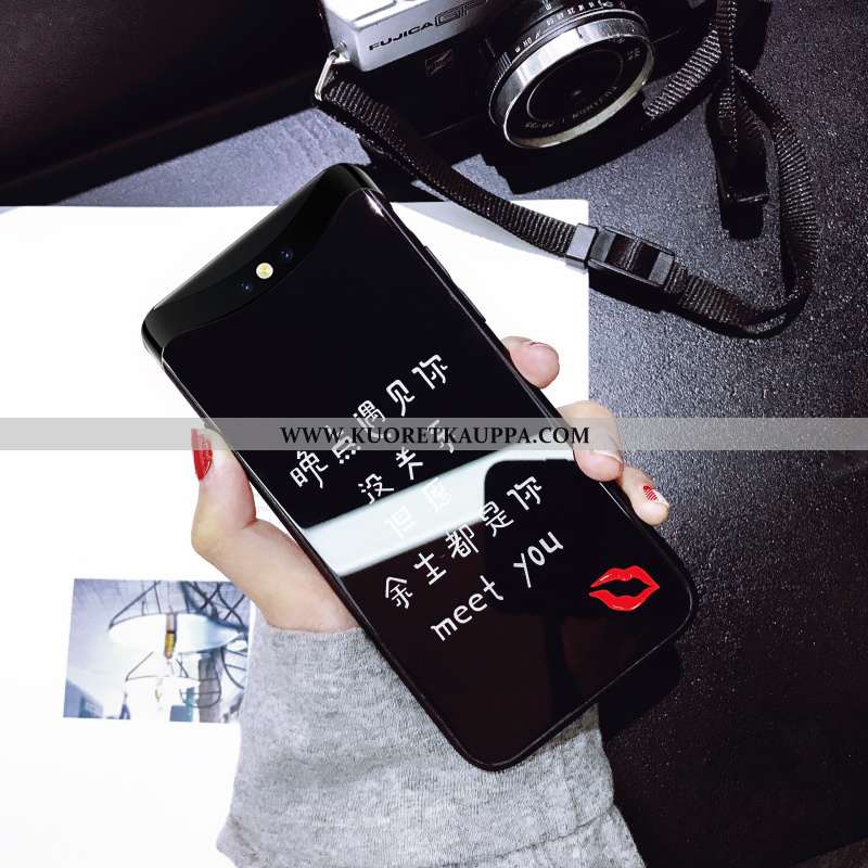 Kuori Oppo Find X, Kuoret Oppo Find X, Kotelo Oppo Find X Persoonallisuus Luova Kova Musta Mustat