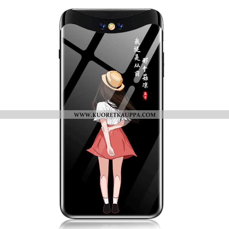 Kuori Oppo Find X, Kuoret Oppo Find X, Kotelo Oppo Find X Suojaus Lasi Rakastunut Pehmeä Neste Musta