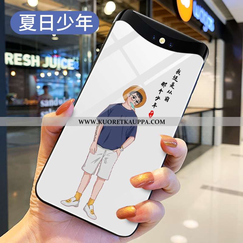 Kuori Oppo Find X, Kuoret Oppo Find X, Kotelo Oppo Find X Suojaus Lasi Rakastunut Pehmeä Neste Musta