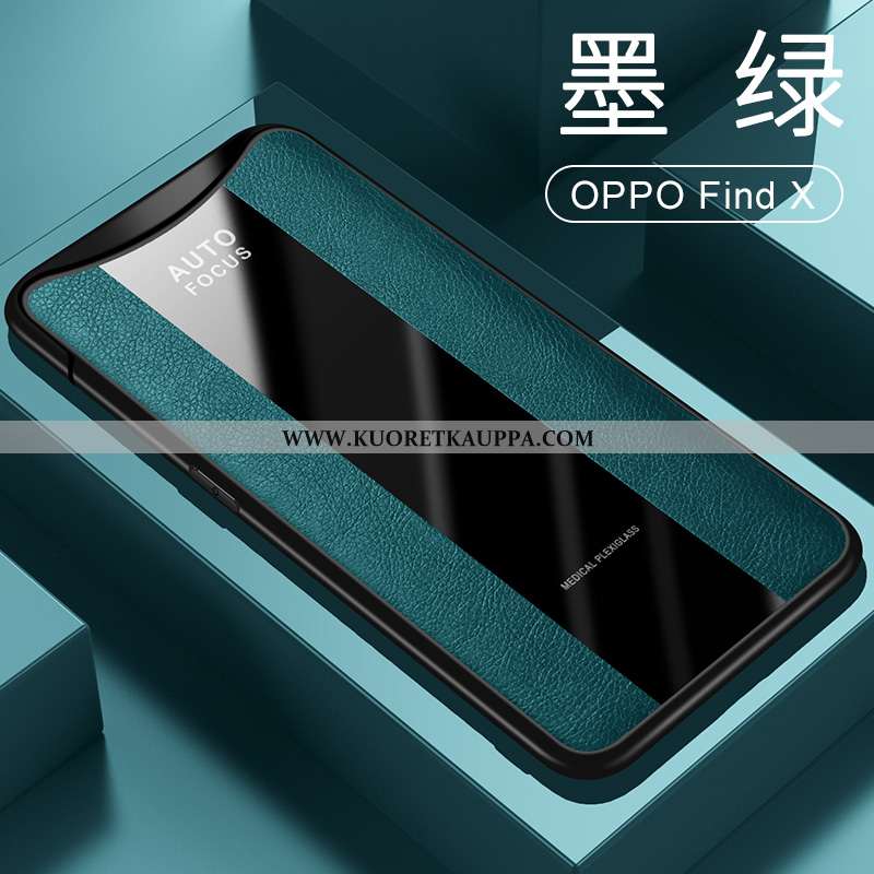 Kuori Oppo Find X, Kuoret Oppo Find X, Kotelo Oppo Find X Suojaus Nahkakuori Auto Liiketoiminta Must