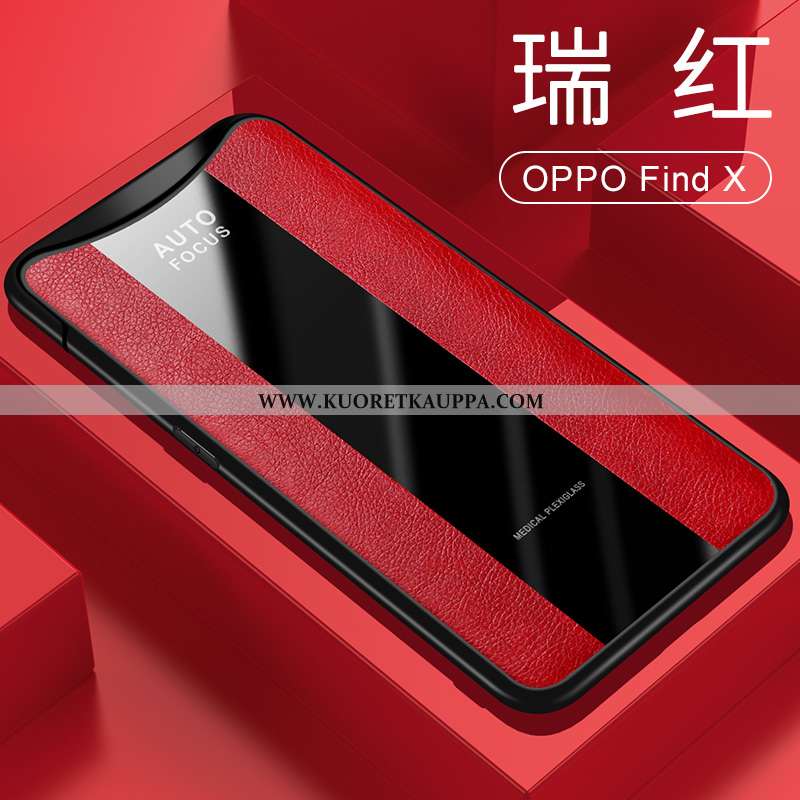 Kuori Oppo Find X, Kuoret Oppo Find X, Kotelo Oppo Find X Suojaus Nahkakuori Auto Liiketoiminta Must