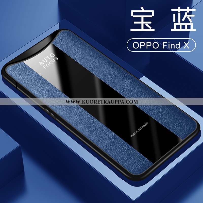 Kuori Oppo Find X, Kuoret Oppo Find X, Kotelo Oppo Find X Suojaus Nahkakuori Auto Liiketoiminta Must