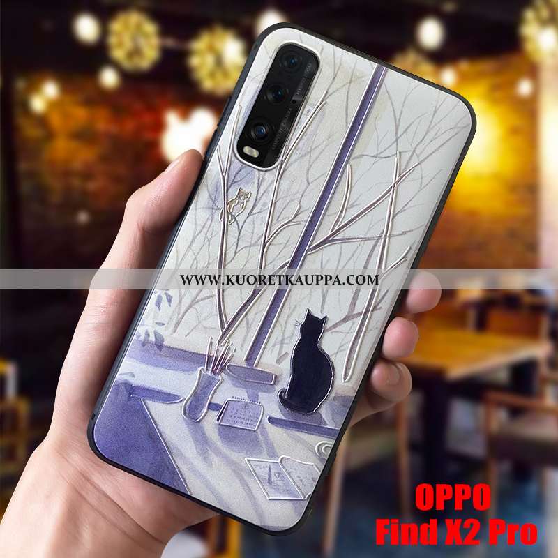 Kuori Oppo Find X2 Pro, Kuoret Oppo Find X2 Pro, Kotelo Oppo Find X2 Pro Pehmeä Neste Silikoni Pesty