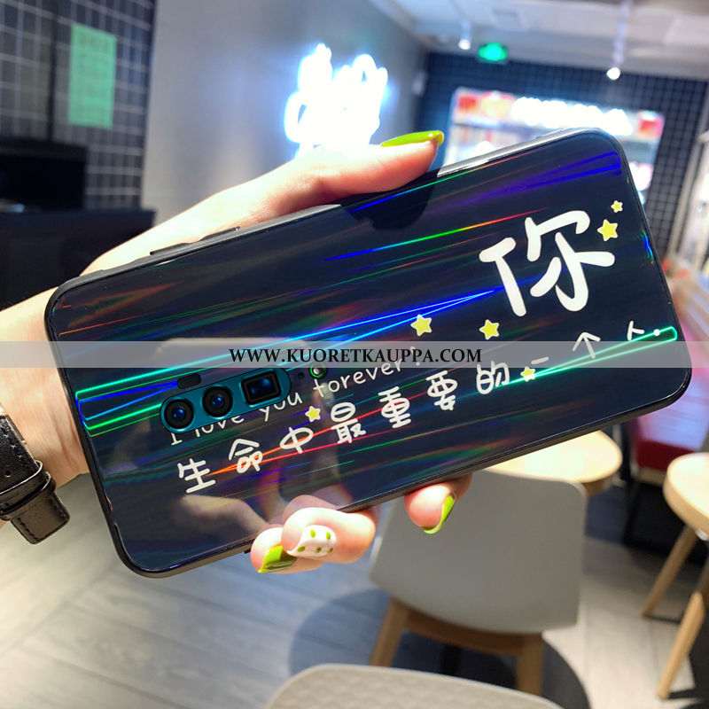 Kuori Oppo Reno 10x Zoom, Kuoret Oppo Reno 10x Zoom, Kotelo Oppo Reno 10x Zoom Lasi Suuntaus Valkoin