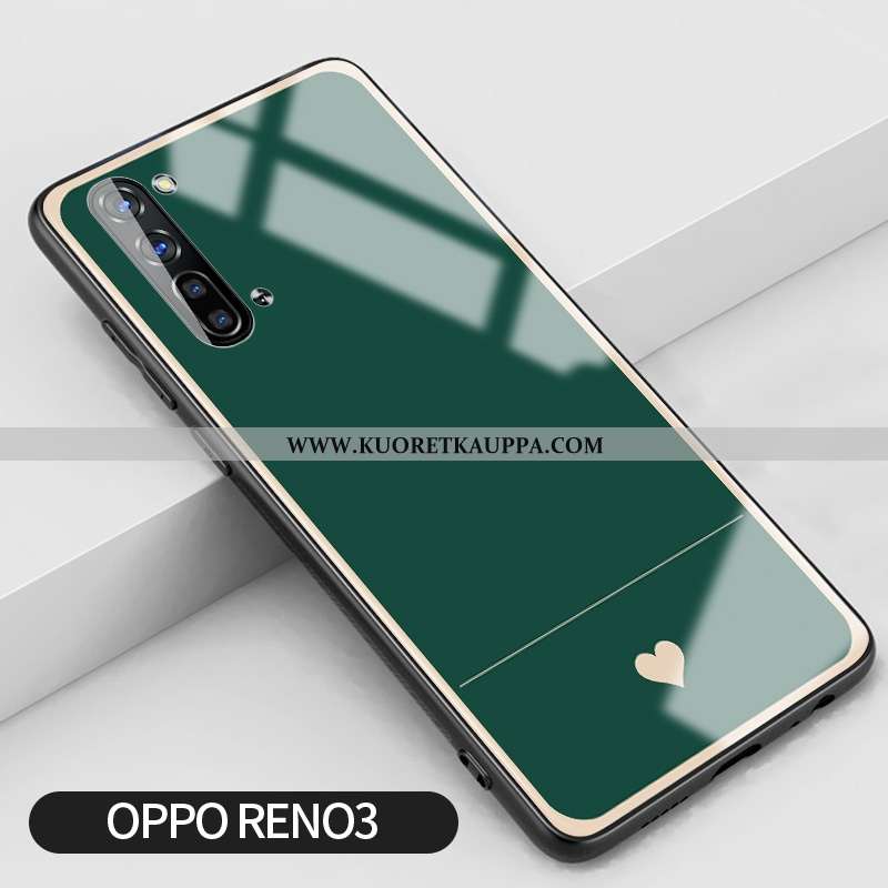 Kuori Oppo Reno 3, Kuoret Oppo Reno 3, Kotelo Oppo Reno 3 Lasi Silikoni Rakastunut Rakkaus Vaalean H