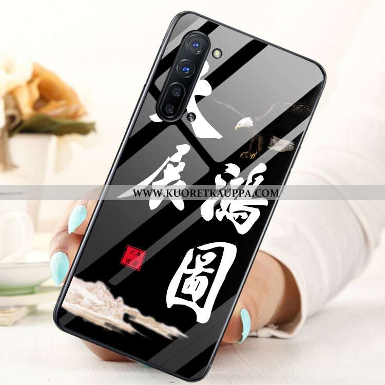 Kuori Oppo Reno 3, Kuoret Oppo Reno 3, Kotelo Oppo Reno 3 Lasi Sininen Puhelimen