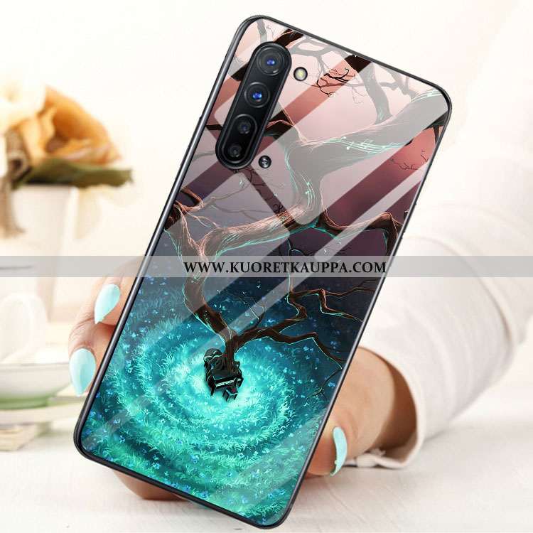 Kuori Oppo Reno 3, Kuoret Oppo Reno 3, Kotelo Oppo Reno 3 Lasi Sininen Puhelimen