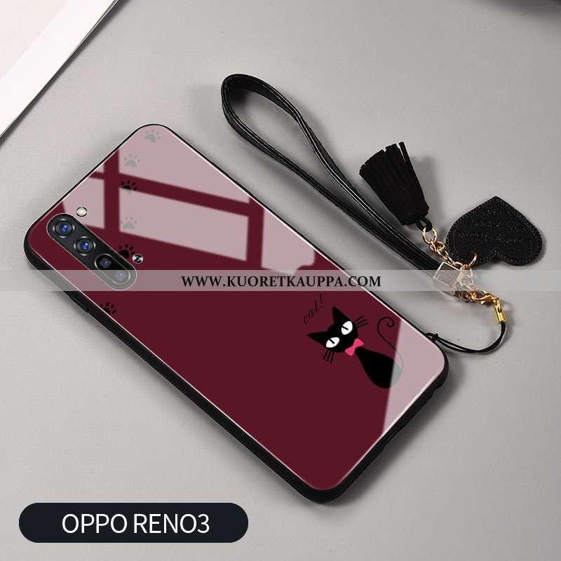 Kuori Oppo Reno 3, Kuoret Oppo Reno 3, Kotelo Oppo Reno 3 Luova Silikoni Persoonallisuus Valkoinen