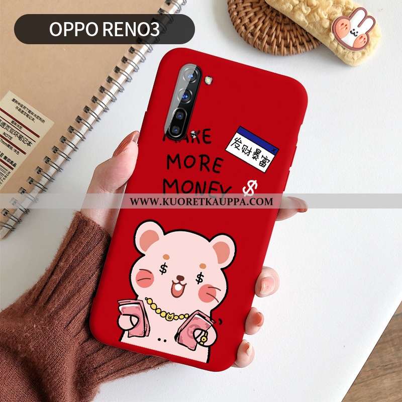 Kuori Oppo Reno 3, Kuoret Oppo Reno 3, Kotelo Oppo Reno 3 Pehmeä Neste Silikoni Luova Murtumaton Pun