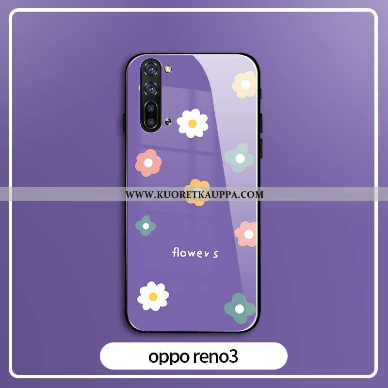 Kuori Oppo Reno 3, Kuoret Oppo Reno 3, Kotelo Oppo Reno 3 Silikoni Suojaus Peili Luova Violetti