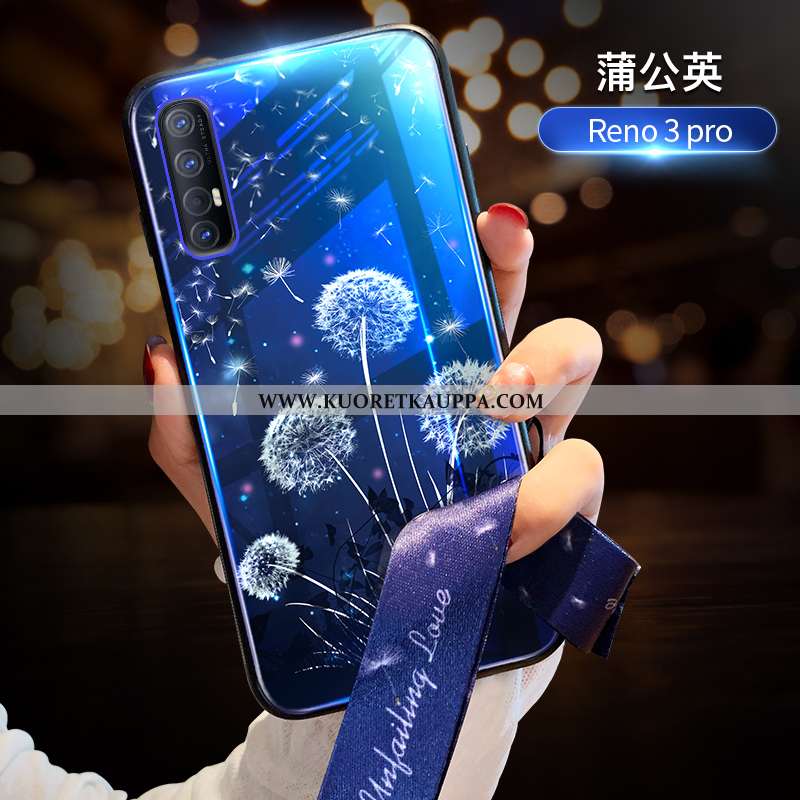 Kuori Oppo Reno 3 Pro, Kuoret Oppo Reno 3 Pro, Kotelo Oppo Reno 3 Pro Sarjakuva Ihana Net Red Sinine