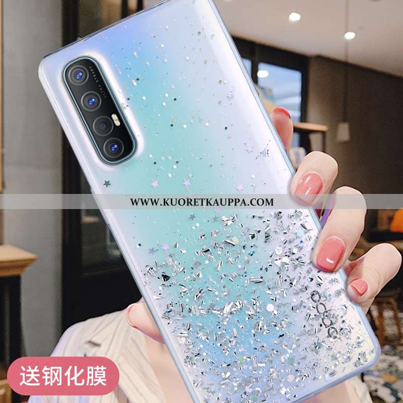 Kuori Oppo Reno 3 Pro, Kuoret Oppo Reno 3 Pro, Kotelo Oppo Reno 3 Pro Silikoni Suojaus Sininen Jauhe