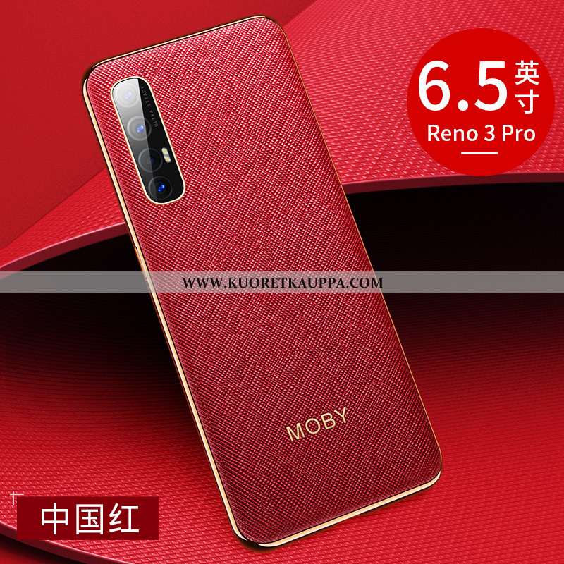 Kuori Oppo Reno 3 Pro, Kuoret Oppo Reno 3 Pro, Kotelo Oppo Reno 3 Pro Suojaus Aito Nahka Net Red Lii