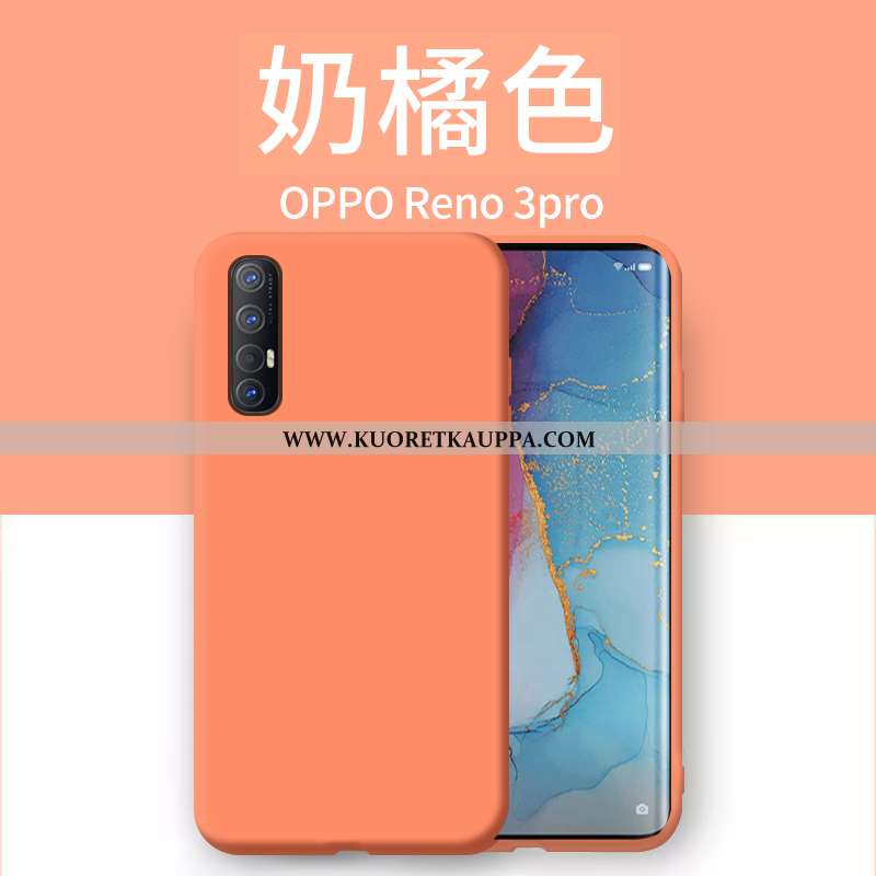 Kuori Oppo Reno 3 Pro, Kuoret Oppo Reno 3 Pro, Kotelo Oppo Reno 3 Pro Ultra Valo Oranssi Murtumaton