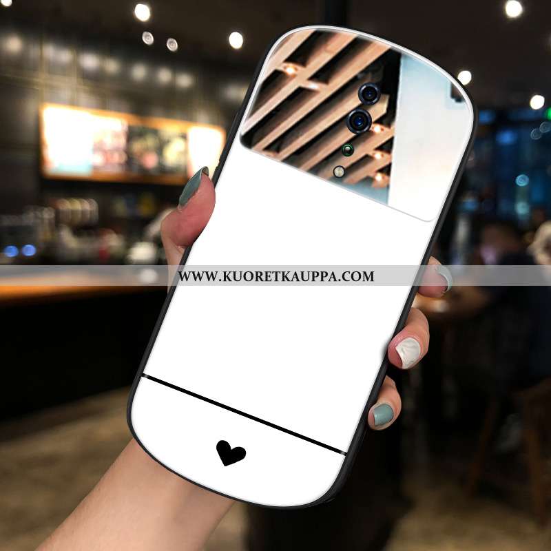 Kuori Oppo Reno Z, Kuoret Oppo Reno Z, Kotelo Oppo Reno Z Lasi Persoonallisuus Valkoinen Rakkaus Pei