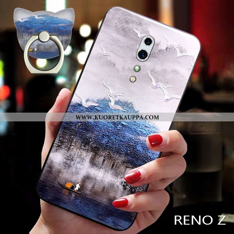 Kuori Oppo Reno Z, Kuoret Oppo Reno Z, Kotelo Oppo Reno Z Pehmeä Neste Silikoni Sininen Suuntaus