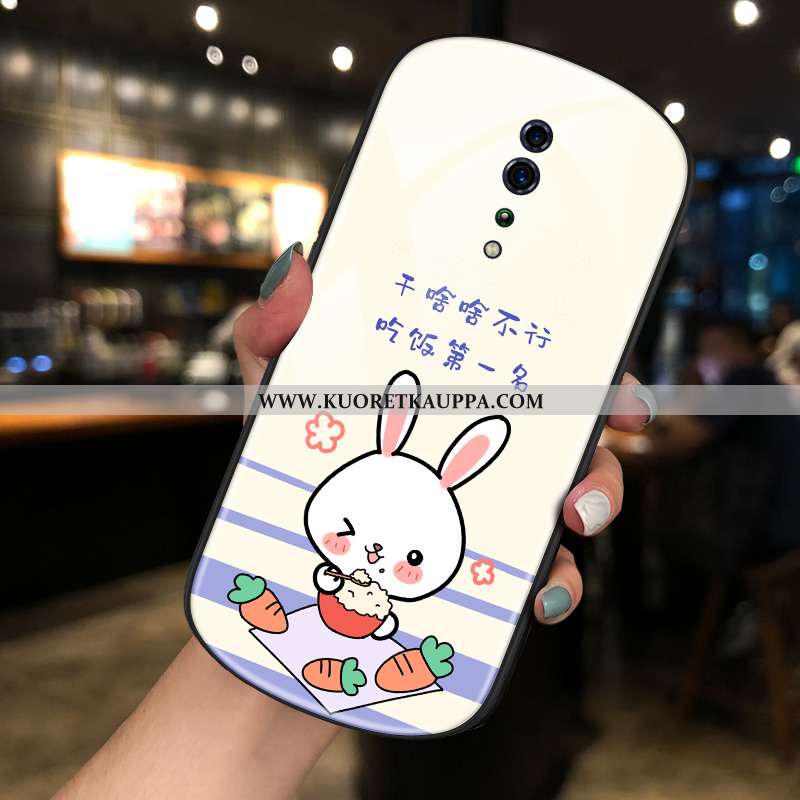 Kuori Oppo Reno Z, Kuoret Oppo Reno Z, Kotelo Oppo Reno Z Suuntaus Lasi Net Red Puhelimen Valkoinen