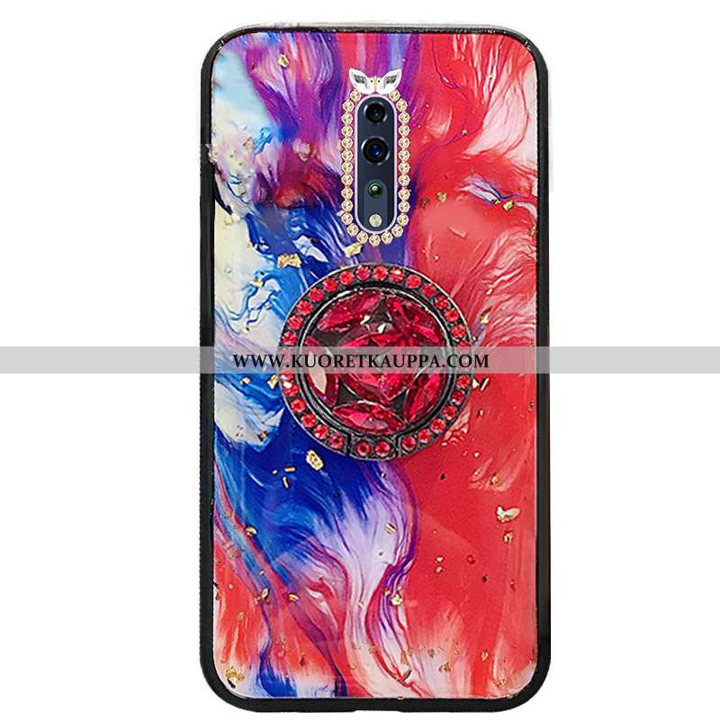 Kuori Oppo Reno Z, Kuoret Oppo Reno Z, Kotelo Oppo Reno Z Tila Rhinestone Inlay Suojaus Tuki Punaine