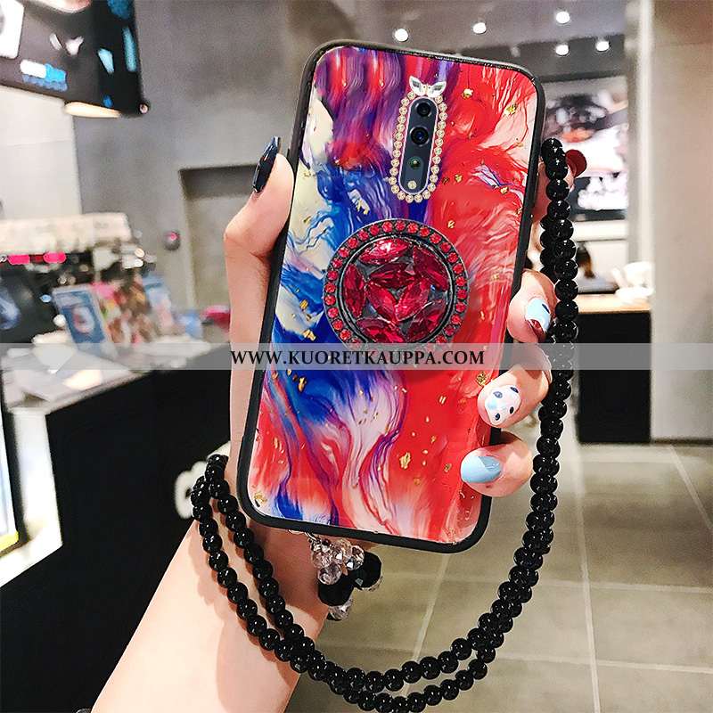 Kuori Oppo Reno Z, Kuoret Oppo Reno Z, Kotelo Oppo Reno Z Tila Rhinestone Inlay Suojaus Tuki Punaine
