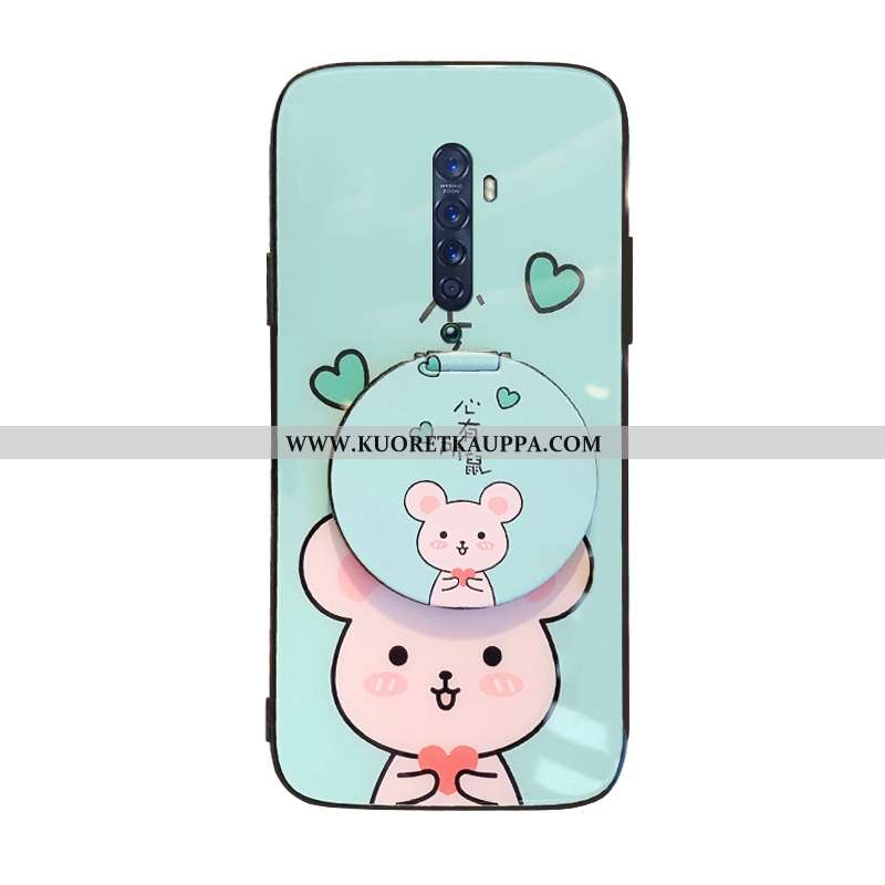 Kuori Oppo Reno2, Kuoret Oppo Reno2, Kotelo Oppo Reno2 Lasi Tila Suuntaus Tuki Vihreä