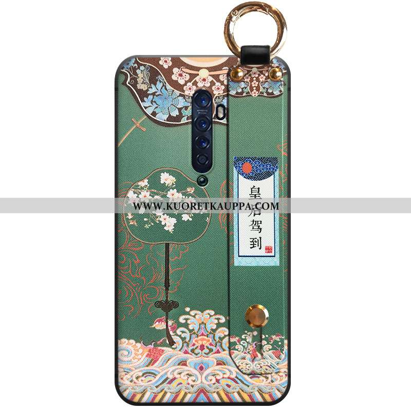 Kuori Oppo Reno2, Kuoret Oppo Reno2, Kotelo Oppo Reno2 Pehmeä Neste Ripustettavat Koristeet Vihreä T