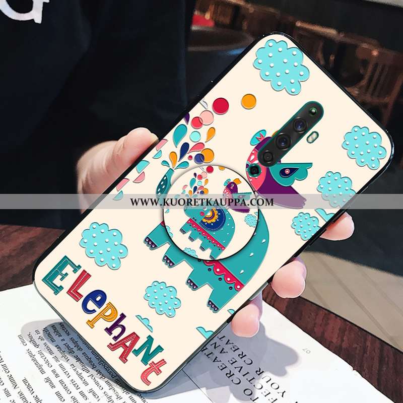 Kuori Oppo Reno2, Kuoret Oppo Reno2, Kotelo Oppo Reno2 Sarjakuva Pehmeä Neste Valo Tuki Pinkki