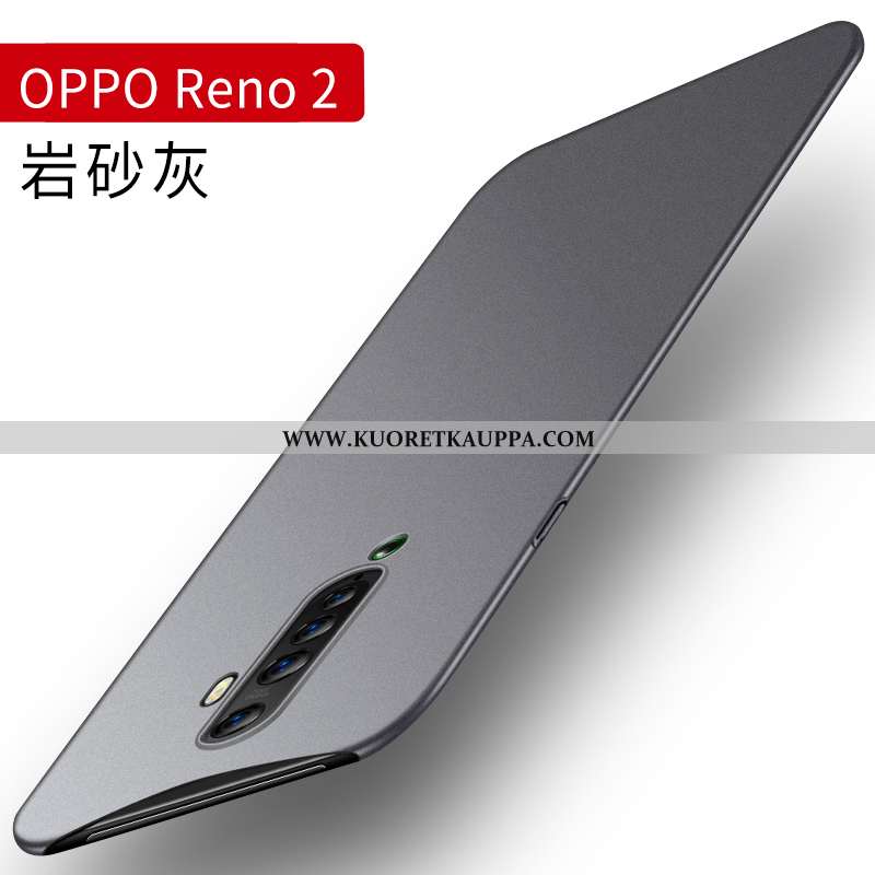 Kuori Oppo Reno2, Kuoret Oppo Reno2, Kotelo Oppo Reno2 Suojaus Pesty Suede Kova Silikoni Harmaa