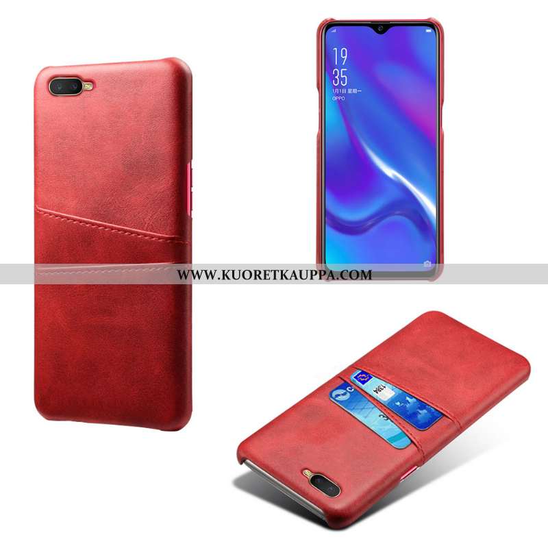 Kuori Oppo Rx17 Neo, Kuoret Oppo Rx17 Neo, Kotelo Oppo Rx17 Neo Suojaus Nahkakuori Harmaa Nahka