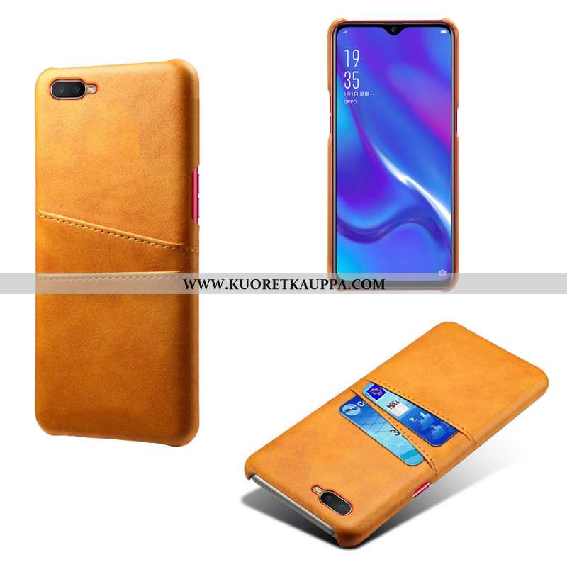 Kuori Oppo Rx17 Neo, Kuoret Oppo Rx17 Neo, Kotelo Oppo Rx17 Neo Suojaus Nahkakuori Harmaa Nahka