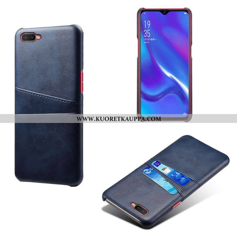 Kuori Oppo Rx17 Neo, Kuoret Oppo Rx17 Neo, Kotelo Oppo Rx17 Neo Suojaus Nahkakuori Harmaa Nahka