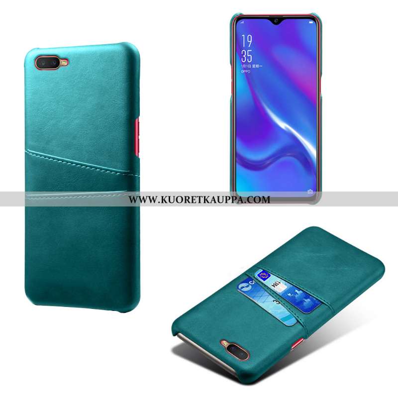 Kuori Oppo Rx17 Neo, Kuoret Oppo Rx17 Neo, Kotelo Oppo Rx17 Neo Suojaus Nahkakuori Harmaa Nahka