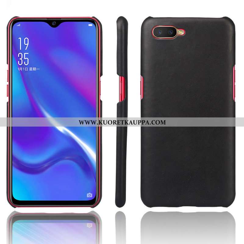 Kuori Oppo Rx17 Neo, Kuoret Oppo Rx17 Neo, Kotelo Oppo Rx17 Neo Suuntaus Suojaus Nahka Ruskea