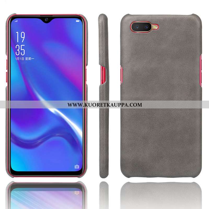 Kuori Oppo Rx17 Neo, Kuoret Oppo Rx17 Neo, Kotelo Oppo Rx17 Neo Suuntaus Suojaus Nahka Ruskea