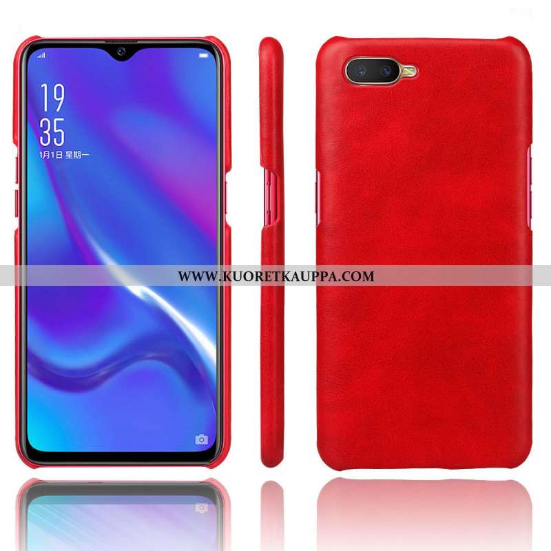 Kuori Oppo Rx17 Neo, Kuoret Oppo Rx17 Neo, Kotelo Oppo Rx17 Neo Suuntaus Suojaus Nahka Ruskea