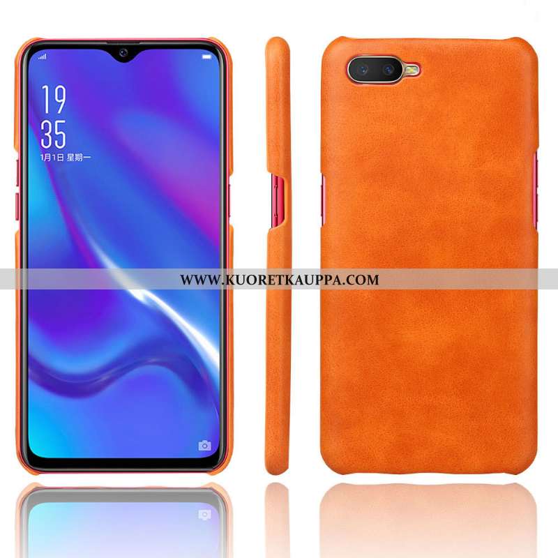 Kuori Oppo Rx17 Neo, Kuoret Oppo Rx17 Neo, Kotelo Oppo Rx17 Neo Suuntaus Suojaus Nahka Ruskea
