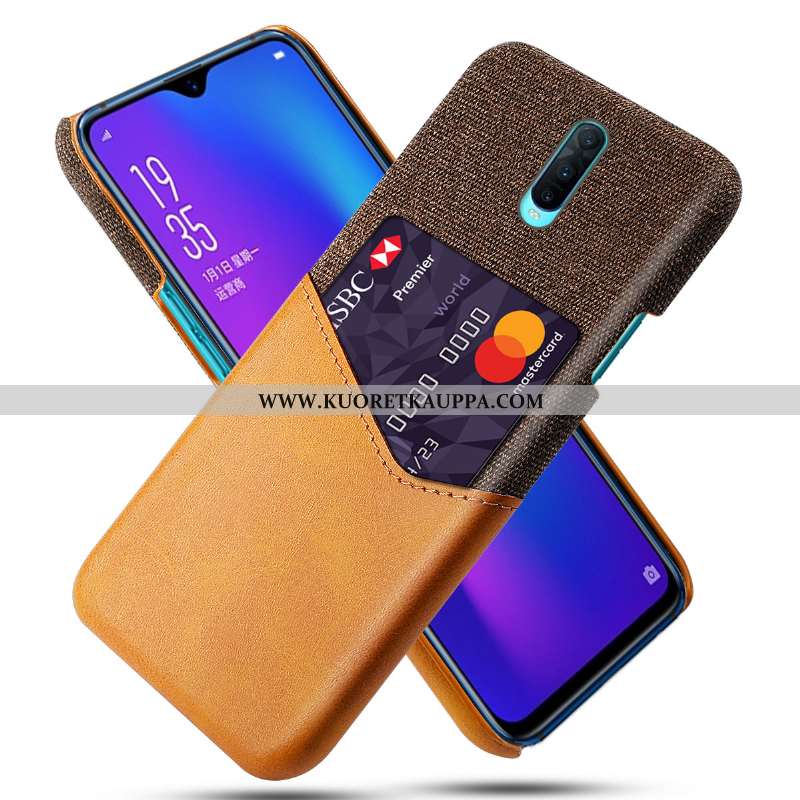 Kuori Oppo Rx17 Pro, Kuoret Oppo Rx17 Pro, Kotelo Oppo Rx17 Pro Nahka Suojaus Harmaa
