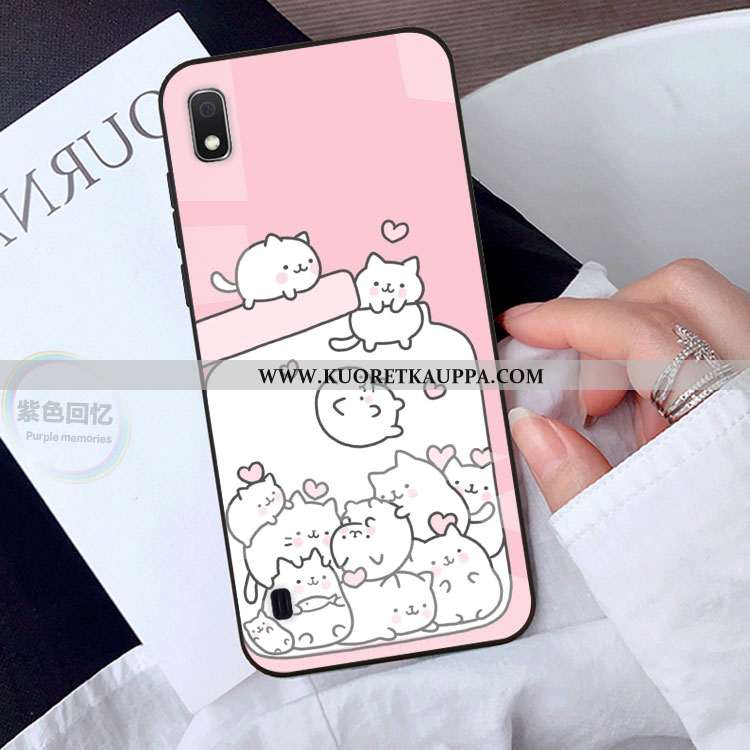 Kuori Samsung Galaxy A10, Kuoret Samsung Galaxy A10, Kotelo Samsung Galaxy A10 Lasi Sarjakuva Suojau