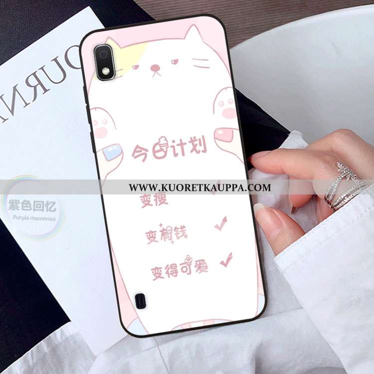 Kuori Samsung Galaxy A10, Kuoret Samsung Galaxy A10, Kotelo Samsung Galaxy A10 Lasi Sarjakuva Suojau