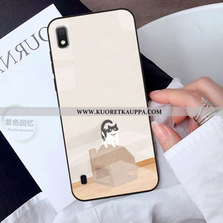 Kuori Samsung Galaxy A10, Kuoret Samsung Galaxy A10, Kotelo Samsung Galaxy A10 Lasi Sarjakuva Suojau