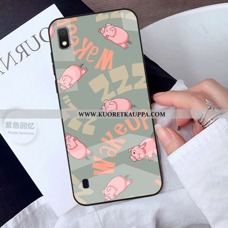 Kuori Samsung Galaxy A10, Kuoret Samsung Galaxy A10, Kotelo Samsung Galaxy A10 Lasi Sarjakuva Suojau