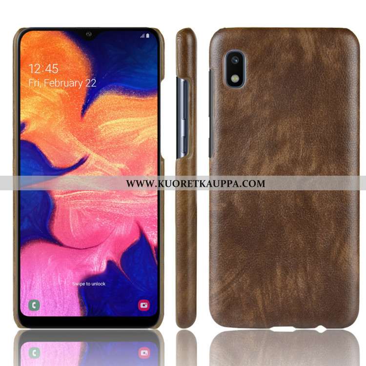 Kuori Samsung Galaxy A10, Kuoret Samsung Galaxy A10, Kotelo Samsung Galaxy A10 Suojaus Nahka Punaine