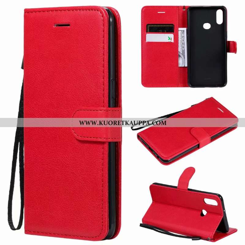 Kuori Samsung Galaxy A10s, Kuoret Samsung Galaxy A10s, Kotelo Samsung Galaxy A10s Nahkakuori Punaine