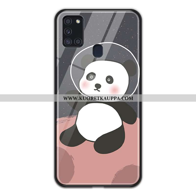 Kuori Samsung Galaxy A21s, Kuoret Samsung Galaxy A21s, Kotelo Samsung Galaxy A21s Lasi Sarjakuva Kan