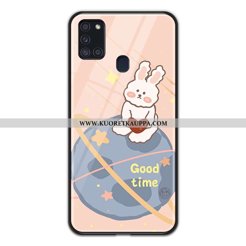 Kuori Samsung Galaxy A21s, Kuoret Samsung Galaxy A21s, Kotelo Samsung Galaxy A21s Lasi Sarjakuva Kan
