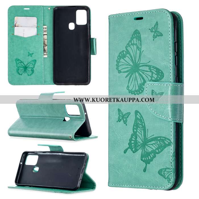 Kuori Samsung Galaxy A21s, Kuoret Samsung Galaxy A21s, Kotelo Samsung Galaxy A21s Nahkakuori Murtuma