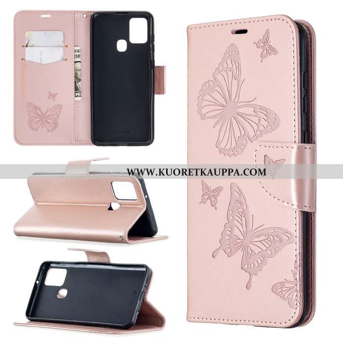 Kuori Samsung Galaxy A21s, Kuoret Samsung Galaxy A21s, Kotelo Samsung Galaxy A21s Nahkakuori Murtuma