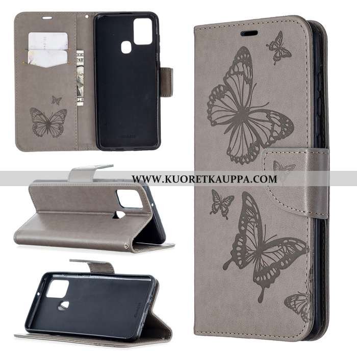 Kuori Samsung Galaxy A21s, Kuoret Samsung Galaxy A21s, Kotelo Samsung Galaxy A21s Nahkakuori Murtuma